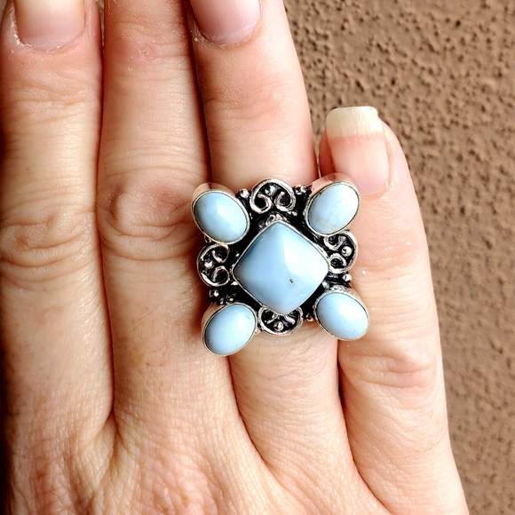 New Owyhee Opal 925 Silver Ring. - Picture 8 of 9